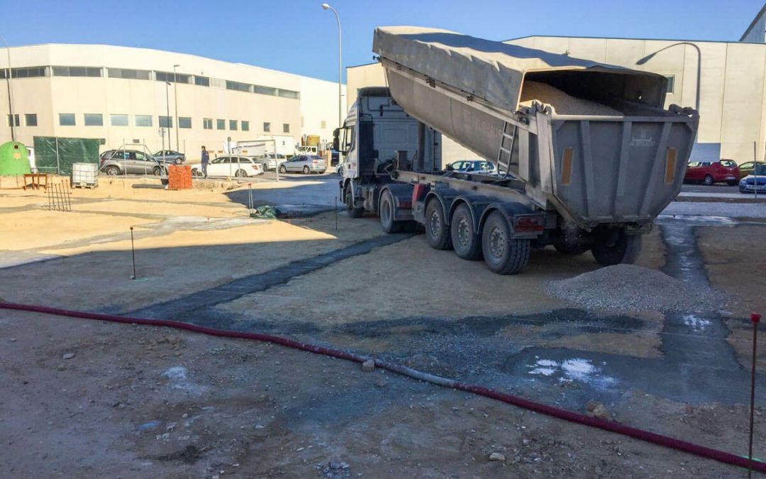 Obra de construccion de nave industrial en Alicante