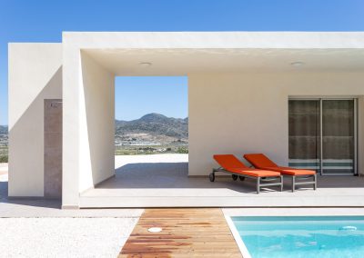 Detalle de piscina Chalet minimalista en Hondon de las Nieves (Alicante) por Araque Maqueda